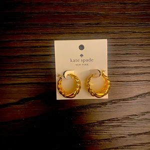 NEW Kate Spade gold hoop earrings